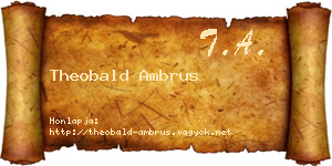 Theobald Ambrus névjegykártya